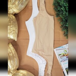 Brand New Sleeveless Bodysuit (Khaki)